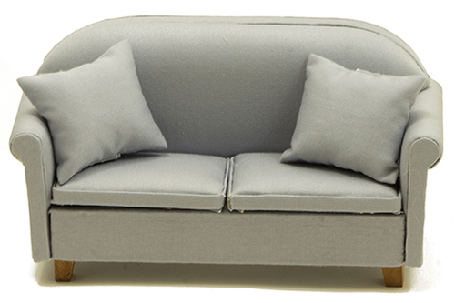 Sofa with Pillows, Gray